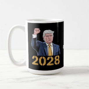 Vote Donald Trump 2028 Pro Trump USA Flag Coffee Mug