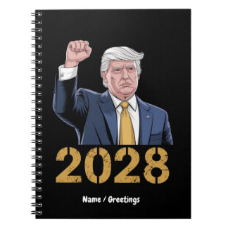 Vote Donald Trump 2028 Pro Trump USA Flag  Notebook