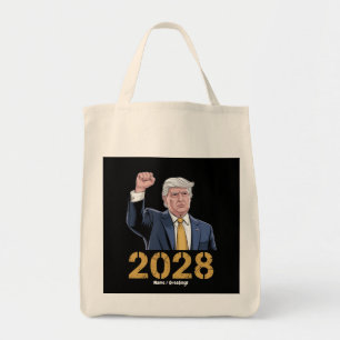 Vote Donald Trump 2028 Pro Trump USA Flag Tote Bag