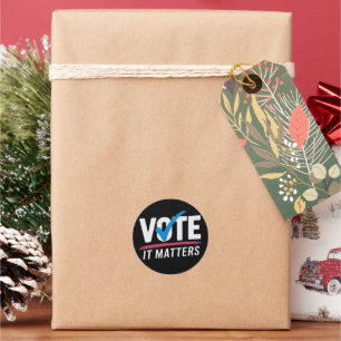 Vote Election 2024 Voter Democrat Politics  Classic Round Sticker