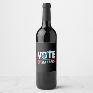 Vote Election 2024 Voter Democrat Politics  Wine Label