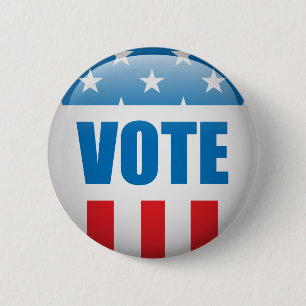 Vote Election Day Us 6 Cm Round Badge