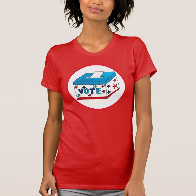 VOTE Election Day USA Voting Ballot Box I Voted T-Shirt (Front)