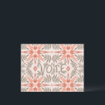 VOTE ELECTION DAY Vines Botanical  Postcard<br><div class="desc">Add your own text to the back and send to friends or voters or use it as wall art in a frame or stuck to a corkboard. 
Check my shop for more matching items like mugs,  stickers and more. Ask if you'd like something custom!</div>