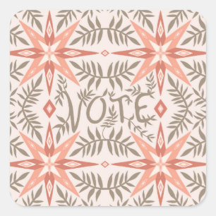 VOTE ELECTION DAY Vines Botanical  Square Sticker