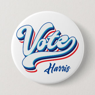 Vote Election Typography 7.5 Cm Round Badge