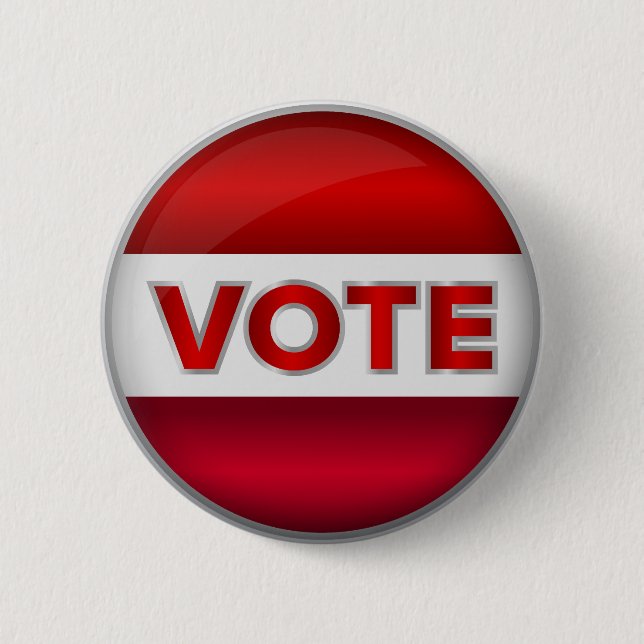 Vote Elections  6 Cm Round Badge (Front)