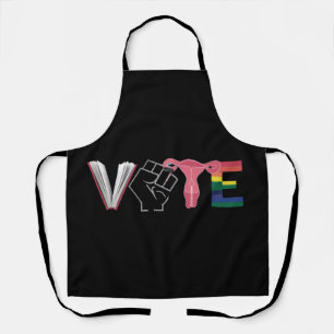 Vote Feminist Women's Rights Banned Books LGBTQ Apron