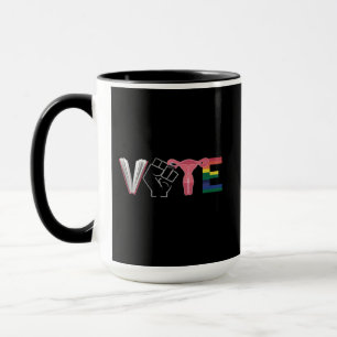 Vote Feminist Women's Rights Banned Books LGBTQ Mug