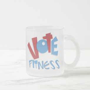 Vote Fitness Frosted Glass Coffee Mug
