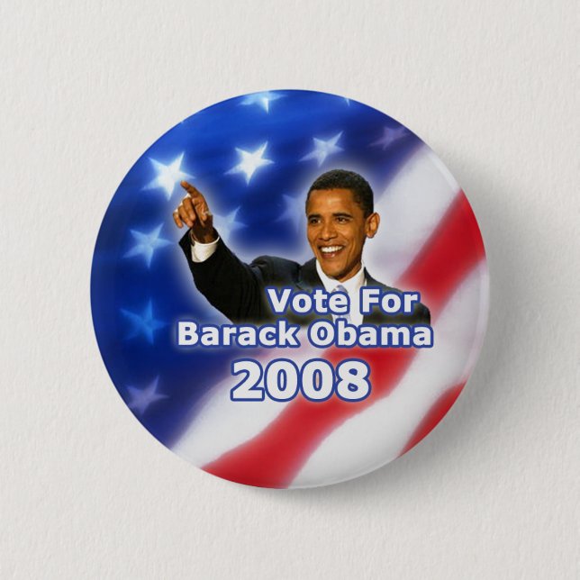 Vote for Barack Obama Button (Front)