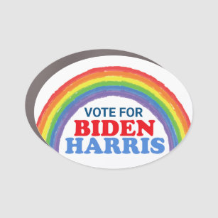 Vote for Biden Harris Rainbow LGBTQ Election Car Magnet