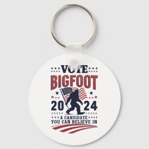 Vote For Bigfoot 2024 Sasquatch Presidential Key Ring