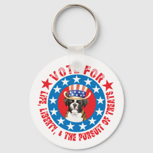Vote for Boxer Key Ring
