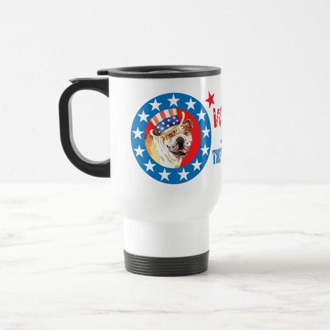 Vote for Bulldog Travel Mug (Left)