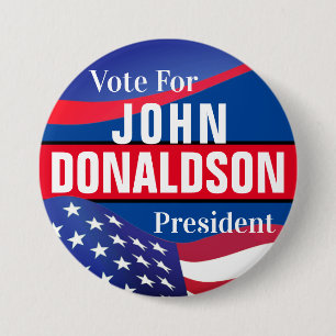 Vote For Campaign Template 7.5 Cm Round Badge