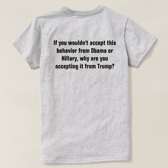 Vote for Checks and Balances Anti-Trump T-Shirt (Design Back)