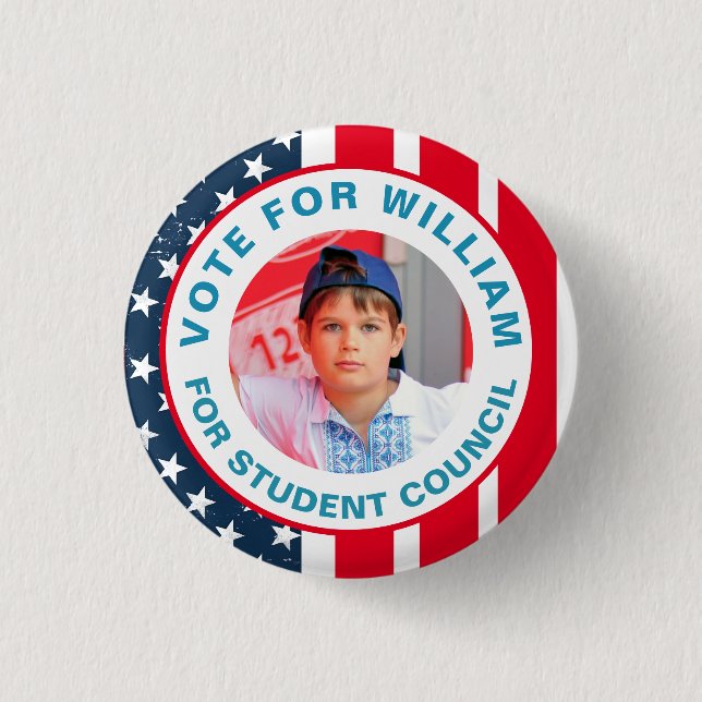 Vote for Class President: Student Council  3 Cm Round Badge (Front)