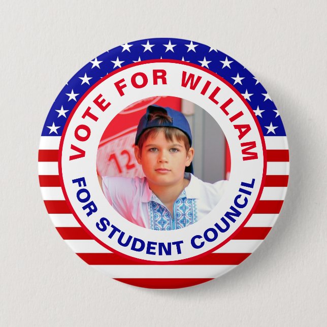 Vote for Class President: Student Council  7.5 Cm Round Badge (Front)