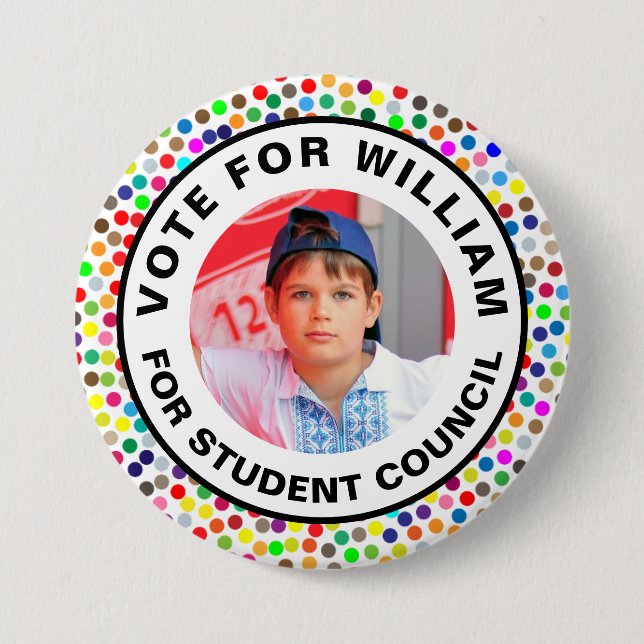 Vote for Class President: Student Council  7.5 Cm Round Badge (Front)