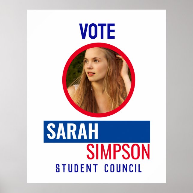 Vote for Class President: Student Council Election Poster (Front)