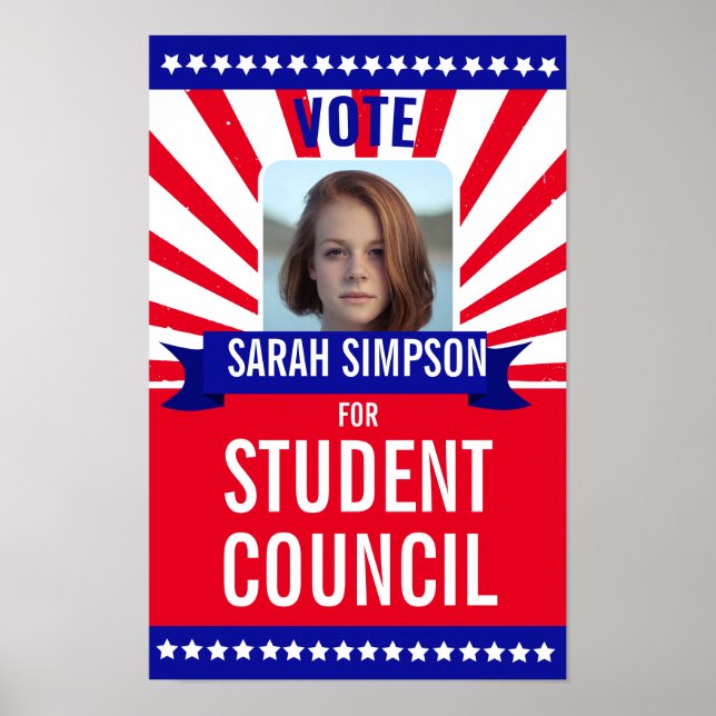 Vote for Class President: Student Council Election Poster (Front)