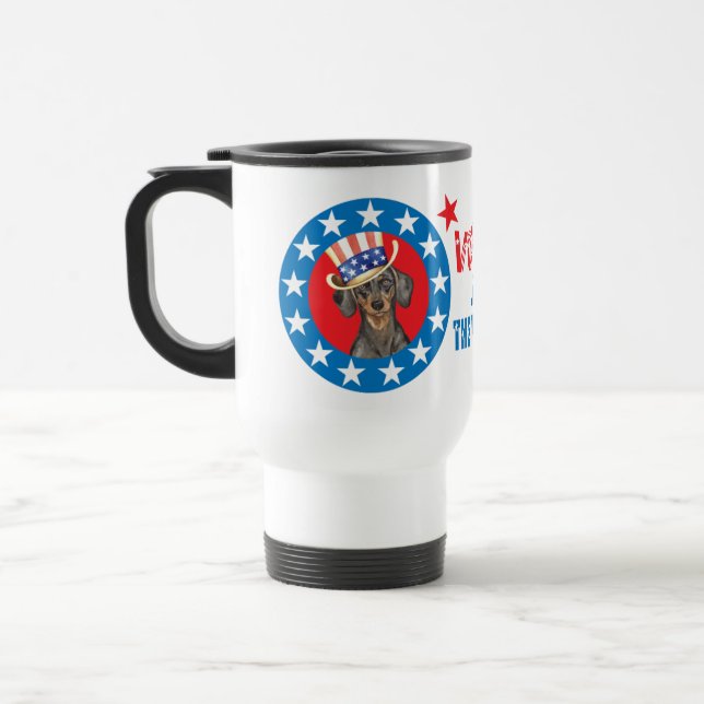 Vote for Dachshund Travel Mug (Left)