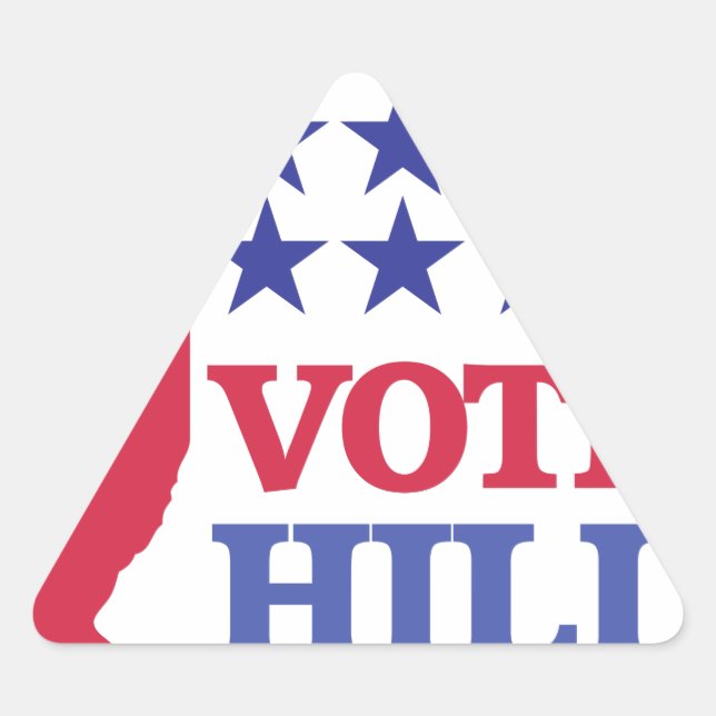 vote for hillary triangle sticker (Front)