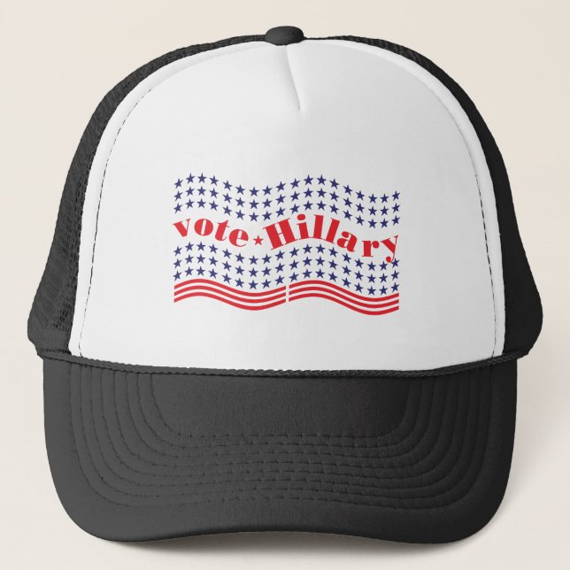 vote for hillary trucker hat (Front)