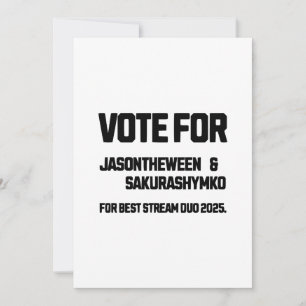Vote for Jason and Sakura Thank You Card