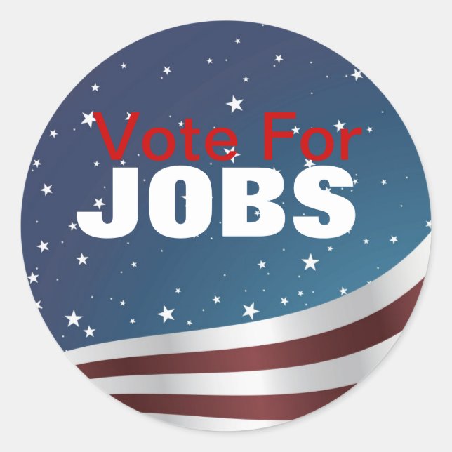 Vote For Jobs Sticker (Front)