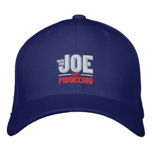 Vote for Joe Not Pinocchio Embroidered Hat
