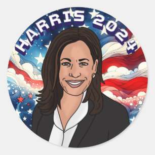 Vote for Kamala Harris 2024 Classic Round Sticker