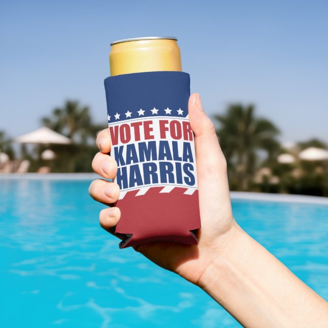 Vote for Kamala Harris American Flag Seltzer Can Cooler (In Situ Pool)