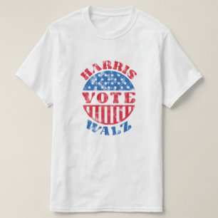 Vote for Kamala Harris & Tim Walz Retro Vintage T-Shirt