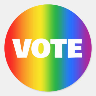 Vote for LGBTQ+ Rights Classic Round Sticker
