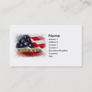 Vote for me business card