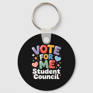 Vote For Me Student Council Vibes School Election Key Ring