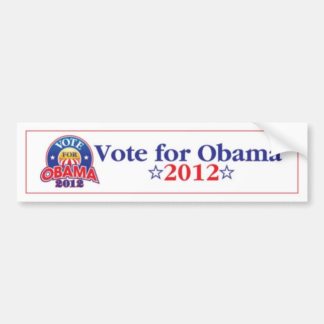 Vote for Obama 2012 Bumper Sticker (Front)
