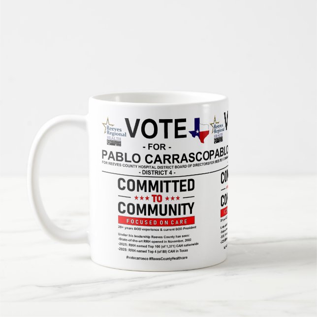 Vote for Pablo Carrasco Coffee Mug (Left)