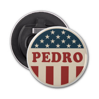 Vote for Pedro Classic Retro American Voter Button Bottle Opener