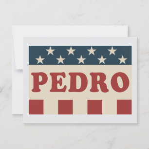 Vote for Pedro Classic Vintage Retro Campaign Postcard