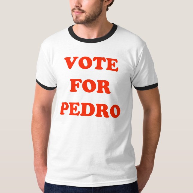 Vote for Pedro Men's Ringer T-Shirt (Front)