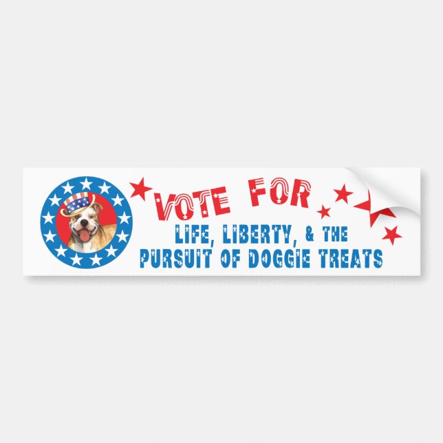 Vote for Pit Bull Bumper Sticker (Front)