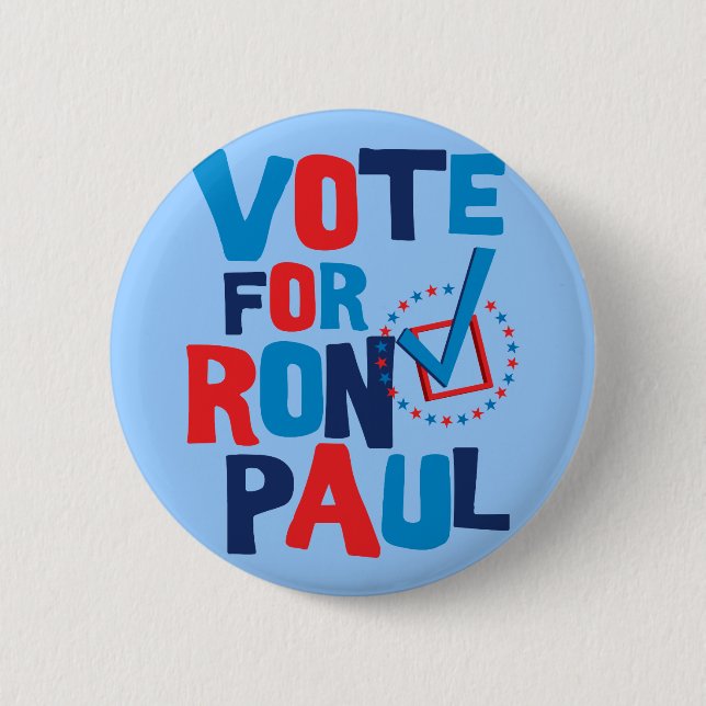 Vote For Ron Paul Election 2012 6 Cm Round Badge (Front)