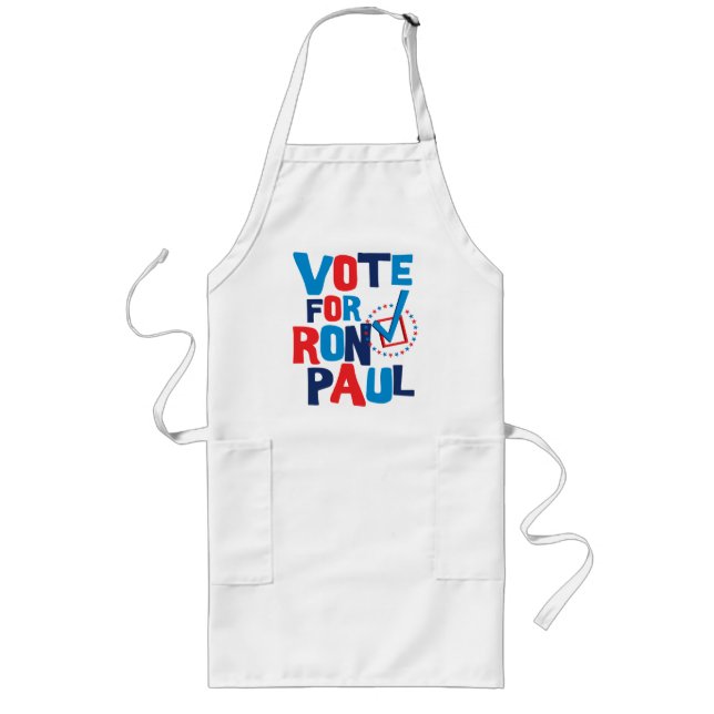 Vote For Ron Paul Election 2012 Long Apron (Front)