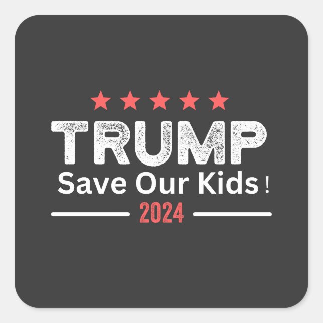 vote for trump 2024 square sticker (Front)