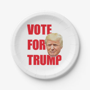 Vote for trump paper plate