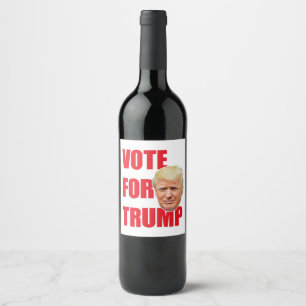 Vote for trump wine label