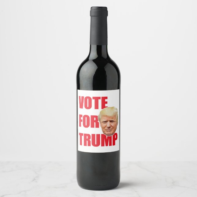 Vote for trump  wine label (Front)